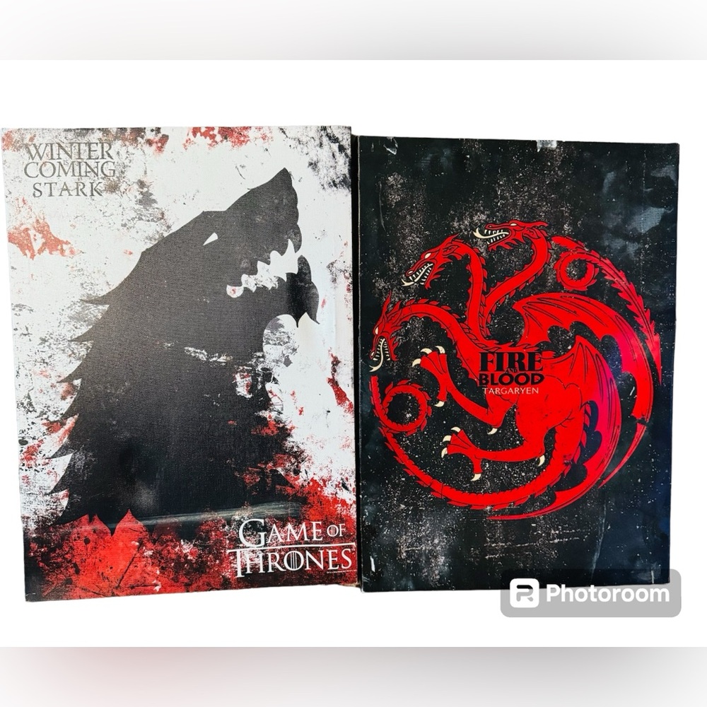Two~Game Of Thrones Wrapped Canvas Art 13″ wide x 18 1/8″ high x 1″ deep